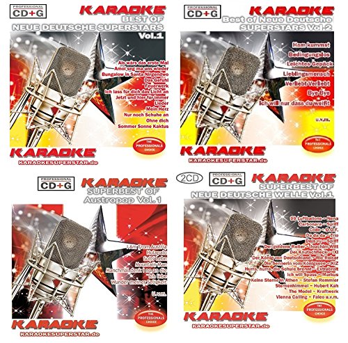 Karaoke CD+G Party Set 4 - Neue Deutsche Superstars - Neue Deutsche Welle - Austropop von Karaokesuperstar.de / Karaokefun