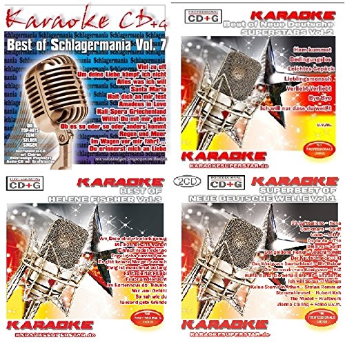 Karaoke CD+G Party Set 5 - Neue Deutsche Superstars - Neue Deutsche Welle - Helene Fischer - Schlagermania von Karaokesuperstar.de / Karaokefun