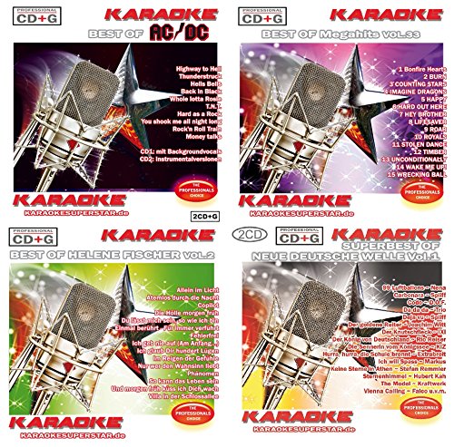 Karaoke CD+G Party Set 6 - Neue Deutsche Welle - Helene Fischer - Megahits - AC/CD von Karaokesuperstar.de / Karaokefun