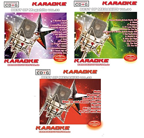 Megahits Set - 3 CD+Gs im Set - Best of Megahits Vol. 33, Vol. 34 und Vol. 35 von Karaokesuperstar.de