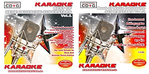 Neue Deutsche Superstars Fanset - Best of Neue Deutsche Superstars Vol. 1 + Vol.2 - CD+G von Karaokesuperstar.de