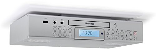 Karcher RA 2050 Unterbauradio (UKW-Radio, CD-Player, USB, USB-Charger, Countdown-Timer, Fernbedienung) silber von Karcher