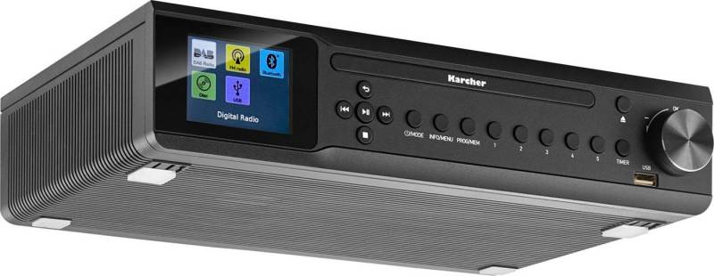 Karcher RA 2060D Digitalradio (DAB) (Digitalradio (DAB), UKW mit RDS, 6 W, Küchenradio mit DAB+, Unterbau, CD Player, Bluetooth, Farbdisplay) von Karcher