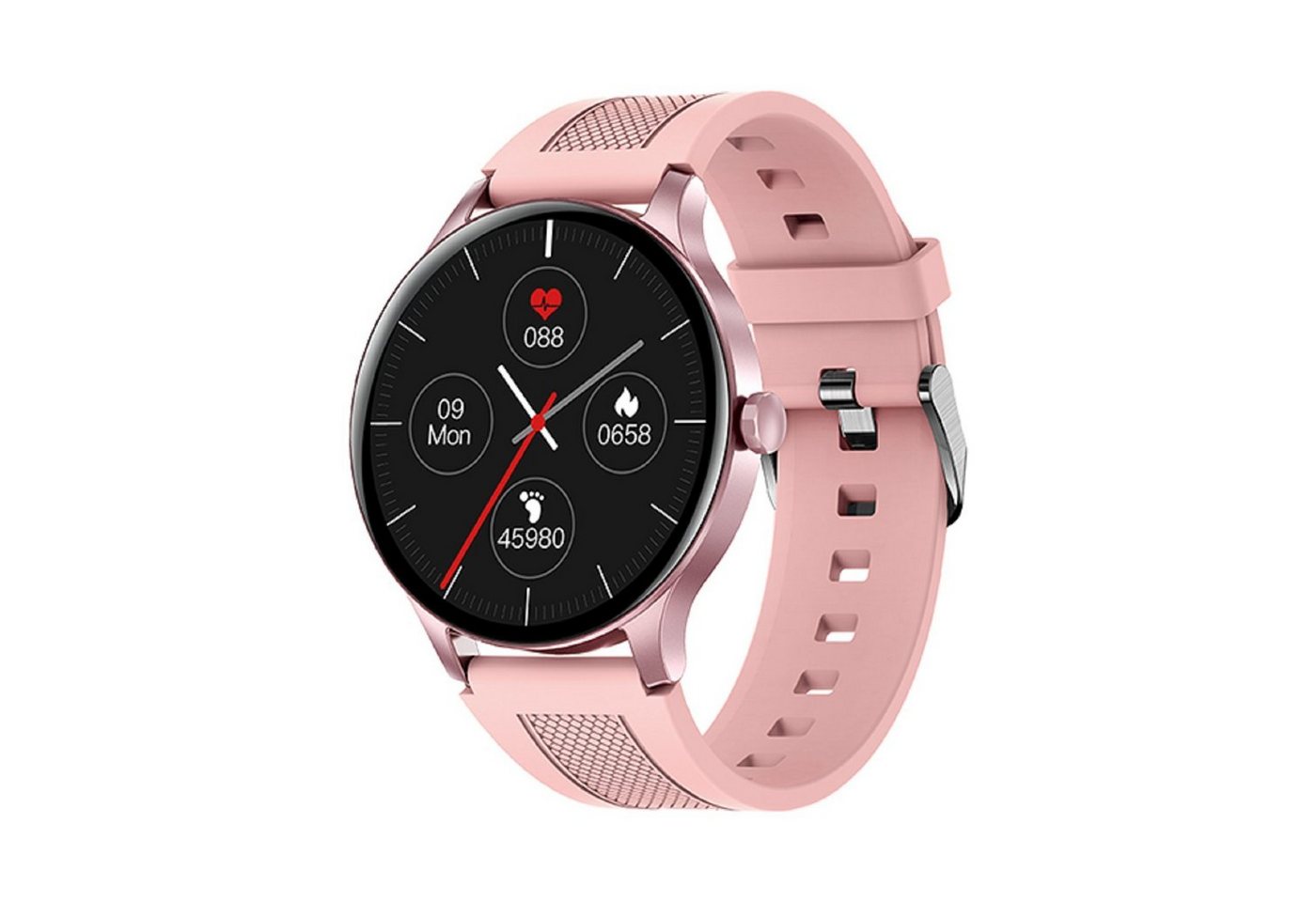 Karen M NY20 Smartwatch (1,3 Zoll), inkl. Ladestation, HD-Bildschirm, IP68, 200mAh, Gesundheitsüberwachung und Fitnessmodus von Karen M