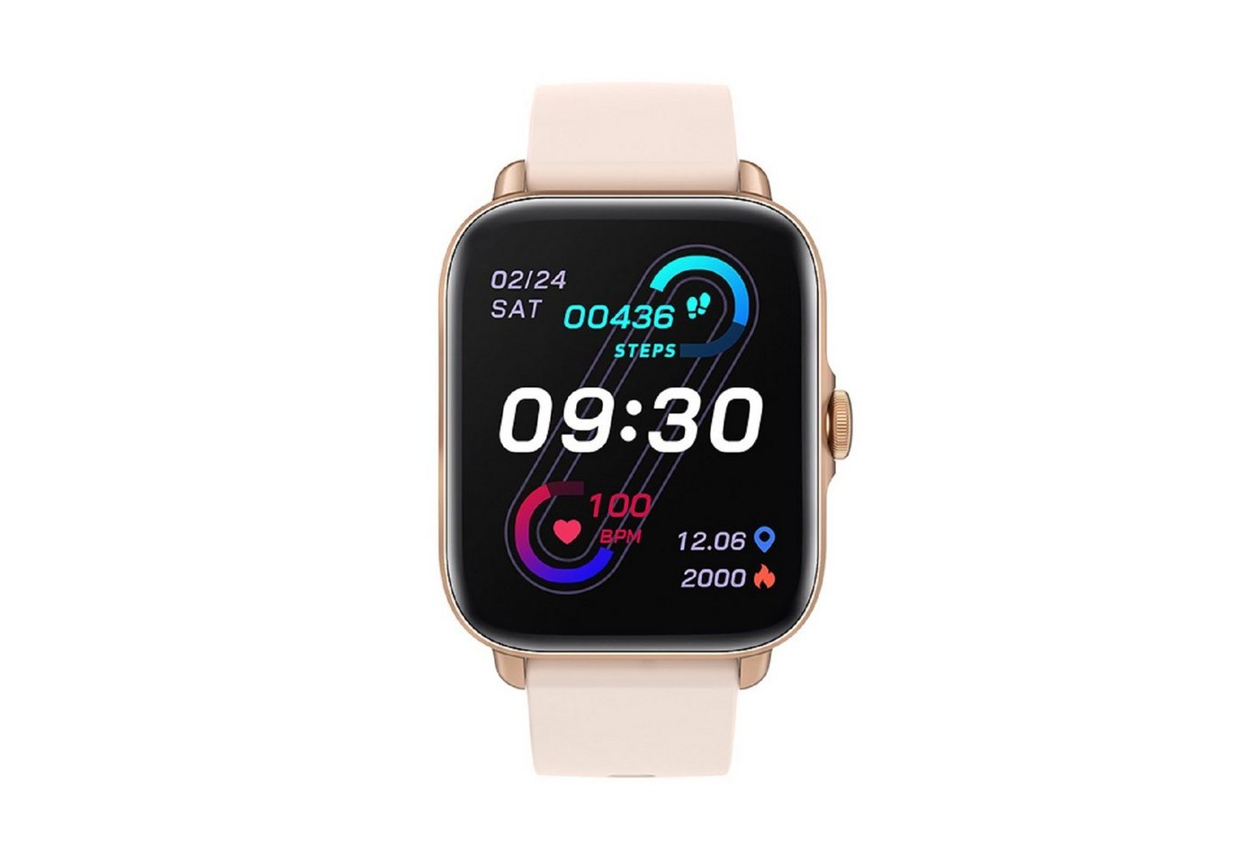 Karen M Y22 Smartwatch (1.7 Zoll), HD-Bildschirm, Bluetooth-Anruf, 235mAh, IP67, Musiksteuerung von Karen M