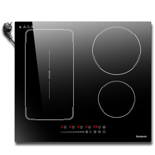 Karienvir Induktionskochfeld 60 cm 4 Platten, induktionskochfeld mit stecker 220V 3500W, Schieberegler,Sicherheitssperre, Pause, 99Min Timer, Boost, Erweiterte Zone, Warmhalten Karienvir Induktionskochfeld 60 cm 4 Platten, induktionskochfeld mit stecker 220V 3500W, Schieberegler,Sicherheitssperre, Pause, 99Min Timer, Boost, Erweiterte Zone, Warmhalten von Karienvir
