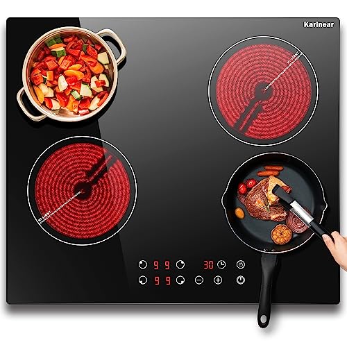 Autarkes Kochfeld 60 cm, Karinear Glaskeramikkochfeld 4 Platten, 6000W Herdplatte 4 Kochfelder Einbau mit Kindersicherung, Timer, Touch-Steuerung, 220-240V, Kein Stecker Autarkes Kochfeld 60 cm, Karinear Glaskeramikkochfeld 4 Platten, 6000W Herdplatte 4 Kochfelder Einbau mit Kindersicherung, Timer, Touch-Steuerung, 220-240V, Kein Stecker von Karinear