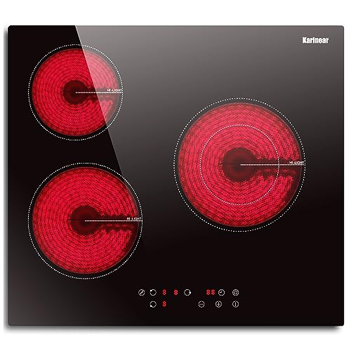 Karinear Autarkes Kochfeld 60 cm, Glaskeramikkochfeld 3 Platten, 5200W Herdplatte 3 Kochfelder mit Kindersicherung, Timer, Touch-Bedienung, 9 Heizstufen, Automatische Abschaltung Karinear Autarkes Kochfeld 60 cm, Glaskeramikkochfeld 3 Platten, 5200W Herdplatte 3 Kochfelder mit Kindersicherung, Timer, Touch-Bedienung, 9 Heizstufen, Automatische Abschaltung von Karinear