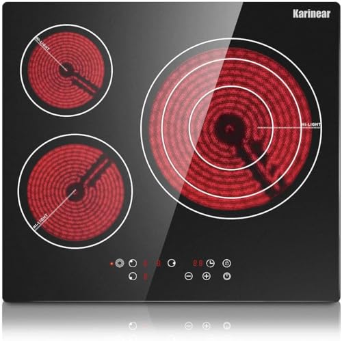 Karinear Eingebautes 60-cm-Keramikkochfeld, 3-Zonen-Elektrokochfeld mit Touch-Steuerung, Kindersicherung, Timer-Funktion… Karinear Eingebautes 60-cm-Keramikkochfeld, 3-Zonen-Elektrokochfeld mit Touch-Steuerung, Kindersicherung, Timer-Funktion… von Karinear