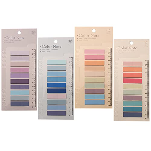 800 Stück Haftnotizen Tabs Beschriftbare Lese Tabs for books Sticky Markers Pastel Page Marker Sticky Tabs Dark Merkzettel Haftstreifen Index mit Lineal für Seitenmarkierung Lesezeichen, 6 Style von Karjiaja
