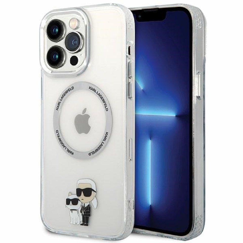 KARL LAGERFELD Handyhülle Hülle Case iPhone 13 Pro Max MagSafe Katze Choupette 6,7 Zoll, Kantenschutz von Karl Lagerfeld