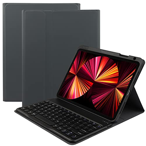 Karlak Abnehmbare BT-Tastatur + Sctzhülle kompatibel mit Air3 10.5(2019)/ Pro 10.5/10.2(2019)/ 10.2(2020) Schwarz von Karlak