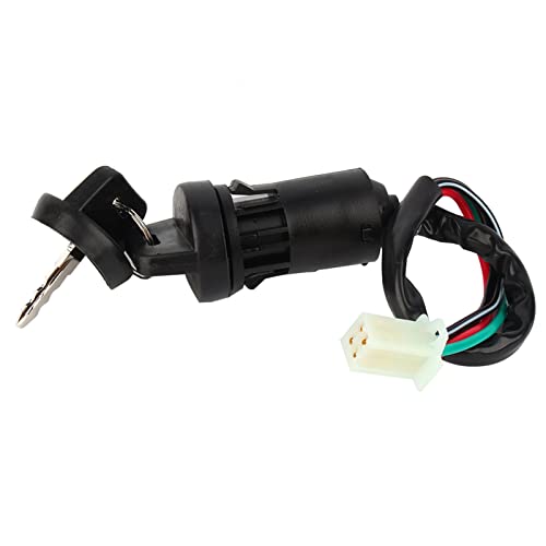 Motorrad -Zündschlüsselschalter, 4 Kabelstecker 50 90 110 ATV Taotao Fahrrad, Professioneller Ersatz für Wasserdichte Funktion, Einfach zu Installieren für Go Kart Dirt Bike Motorrad -Zündschlüsselschalter, 4 Kabelstecker 50 90 110 ATV Taotao Fahrrad, Professioneller Ersatz für Wasserdichte Funktion, Einfach zu Installieren für Go Kart Dirt Bike von Karlak