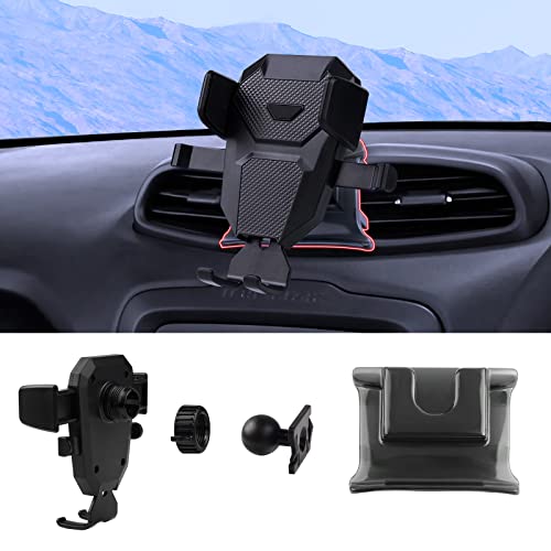 Karltys Kompatibel mit Handyhalterung Jeep Renegade 2015–2023 Zubehör Auto-Handyhalterung Lüftungsschlitzhalterung für alle 10.2,20.3 cm Handys, dicke Hülle, voll verstellbarer Ständer von Karltys