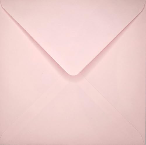 Briefumschläge, quadratisch, 155 x 155 mm, Hellrosa, 50 Stück von Karma Krafts