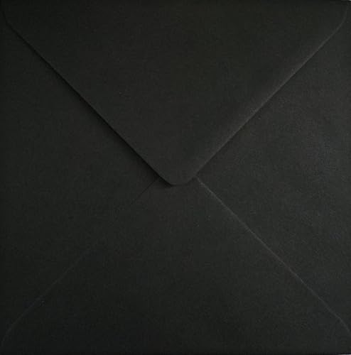 Quadratische, schwarze Umschläge, 155 x 155 mm, 50 Stück Quadratische, schwarze Umschläge, 155 x 155 mm, 50 Stück von Karma Krafts