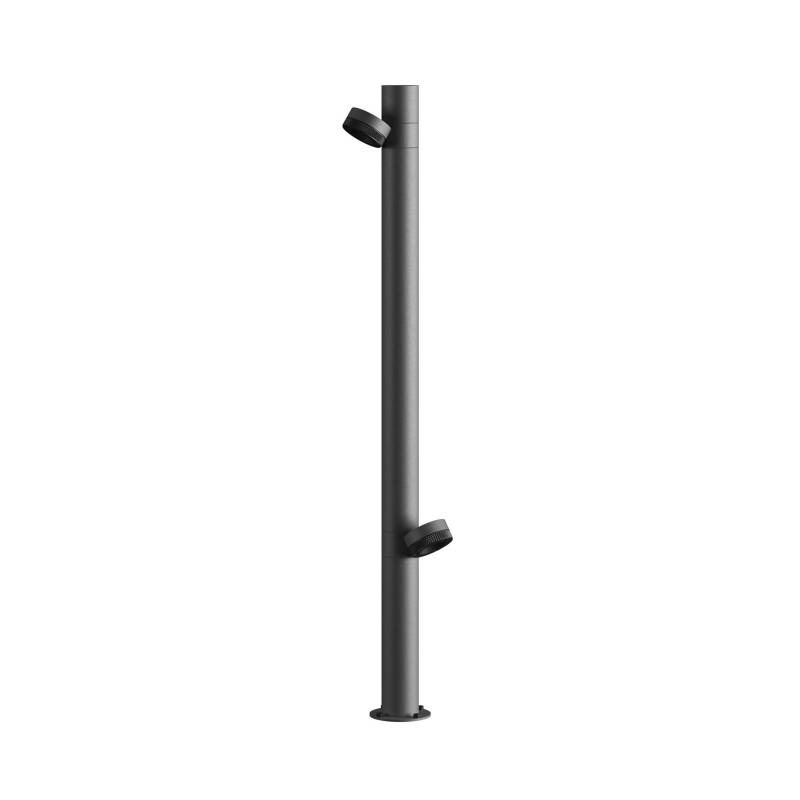 Karman LED-Wegeleuchte Jaco, 84,3 cm, braun Aluminium 2-flg. von Karman