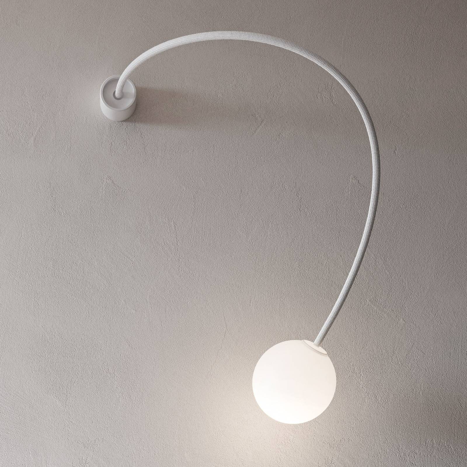 Karman Wandlampe Moony, weiß, Ø 15 cm, Ausladung 100 cm Glas Karman Wandlampe Moony, weiß, Ø 15 cm, Ausladung 100 cm Glas von Karman