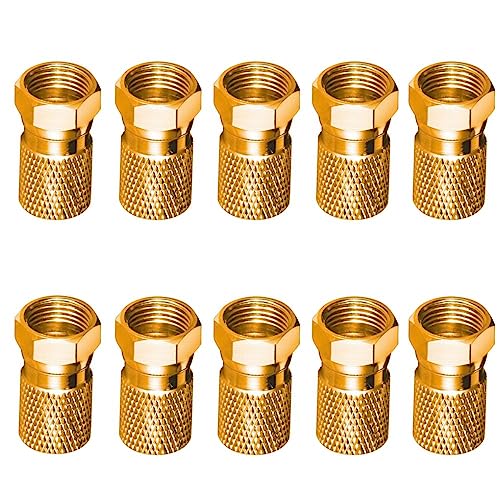 10x Sat Stecker 8mm, F-Stecker, vergoldet, breite Mutter 10x Sat Stecker 8mm, F-Stecker, vergoldet, breite Mutter von Karnasch