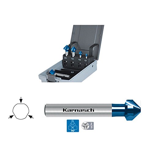 KARNASCH 201648 Countersink T.C. Blaues Set enthält Ø 6,3, 10,4, 16,5, 20,5, 25 mm von Karnasch