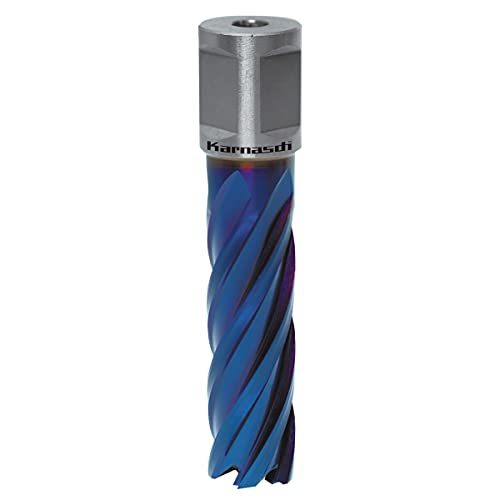 Karnasch 201317029 Blue-Drill Line 55 Kernbohrer aus pulverbeschichtetem Stahl + DURABLUE Beschichtung, Weldon-Griff, 55 mm, Nutzlänge 29 mm, Schnittdurchmesser 19 mm, 1 Stück von Karnasch