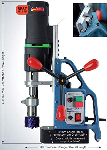 Karnasch 208025020 Lochschneidemaschine Katv 55 Blue-Mag mit Schiebesystem und doppeltem Schwerlast-Schienensor, mit Stecker, 110 V, 560 mm Höhe, 280 mm Länge Karnasch 208025020 Lochschneidemaschine Katv 55 Blue-Mag mit Schiebesystem und doppeltem Schwerlast-Schienensor, mit Stecker, 110 V, 560 mm Höhe, 280 mm Länge von Karnasch