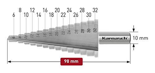 Karnasch 213032 Gerader Schlitzbohrer mit Kreuzschräg, 2 Klingen, 32 mm Schnittdurchmesser, 10 mm Schaftdurchmesser, 98 mm Länge Karnasch 213032 Gerader Schlitzbohrer mit Kreuzschräg, 2 Klingen, 32 mm Schnittdurchmesser, 10 mm Schaftdurchmesser, 98 mm Länge von Karnasch