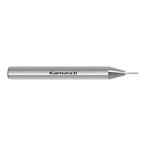 Karnasch 2214500225 Reibe aus Hartmetall 0,225 mm Schnittdurchmesser, 3 mm Schaftdurchmesser 40 mm Länge 1 mm Schnittlänge 0,224mm Durchmesser Hals 4 Zähne von Karnasch