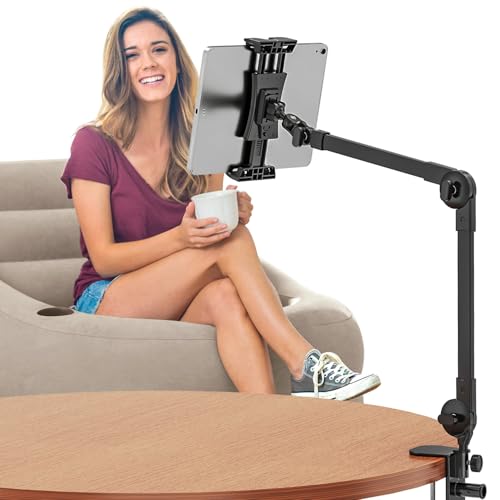 Karoten Tablet Halterung für Tish, 360° Schwenkbarer iPad Halterung Tish, Tablet Halterung Tish mit stabilen Metallarmen, Tablet Halterung für 4.7-12.9 Zoll iPad, Tablets von Karoten
