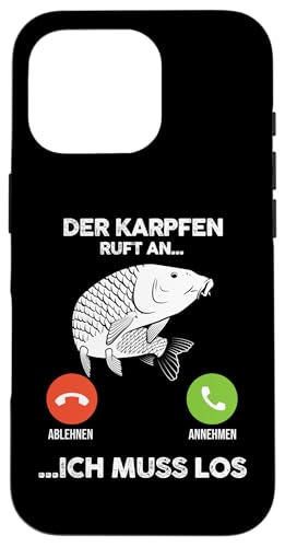Hülle für iPhone 16 Pro Angeln Karpfenangeln von Karpfen Angler Angeln Fischer Geschenk