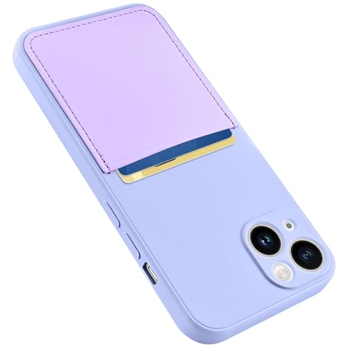 Karrint Schutzhülle für iPhone 13, mit Kartenhalter, für Damen und Herren, weiche Flüssigsilikon-Hülle, Mikrofaser-Innenfutter, vollständiger Kameraschutz, stoßfest, dünn, Violett Karrint Schutzhülle für iPhone 13, mit Kartenhalter, für Damen und Herren, weiche Flüssigsilikon-Hülle, Mikrofaser-Innenfutter, vollständiger Kameraschutz, stoßfest, dünn, Violett von Karrint