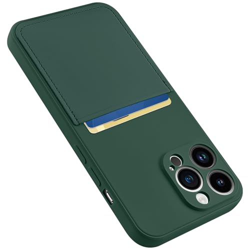 Karrint Schutzhülle für iPhone 13 Pro Max mit Kartenhalter für Damen und Herren, weiche Flüssigsilikon-Hülle, Mikrofaser-Innenfutter, vollständiger Kameraschutz, stoßfest, dünn, Brieftasche, Grün Karrint Schutzhülle für iPhone 13 Pro Max mit Kartenhalter für Damen und Herren, weiche Flüssigsilikon-Hülle, Mikrofaser-Innenfutter, vollständiger Kameraschutz, stoßfest, dünn, Brieftasche, Grün von Karrint