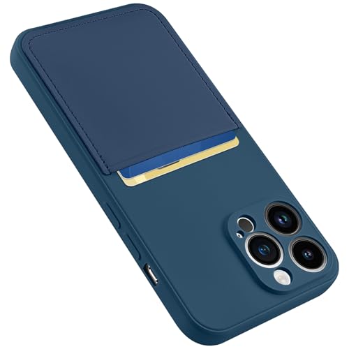 Karrint Schutzhülle für iPhone 13 Pro Max mit Kartenhalter für Damen und Herren, weiche Flüssigsilikon-Hülle, Mikrofaser-Innenfutter, vollständiger Kameraschutz, stoßfest, dünn, Brieftasche, Blau Karrint Schutzhülle für iPhone 13 Pro Max mit Kartenhalter für Damen und Herren, weiche Flüssigsilikon-Hülle, Mikrofaser-Innenfutter, vollständiger Kameraschutz, stoßfest, dünn, Brieftasche, Blau von Karrint