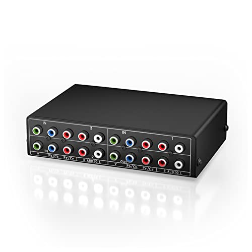 Karriter 3-Wege RGB Komponente AV Switch Video Audio Selector 3 in 1 Output Ypbpr Component RGB Switcher Box for TV 360 DVD von Karriter