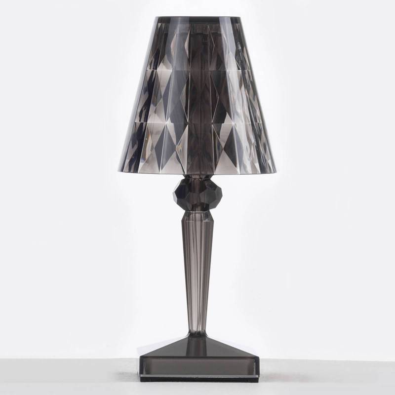 Kartell LED-Akku-Tischlampe Battery, 26 cm, rauchgrau, IP54 von Kartell