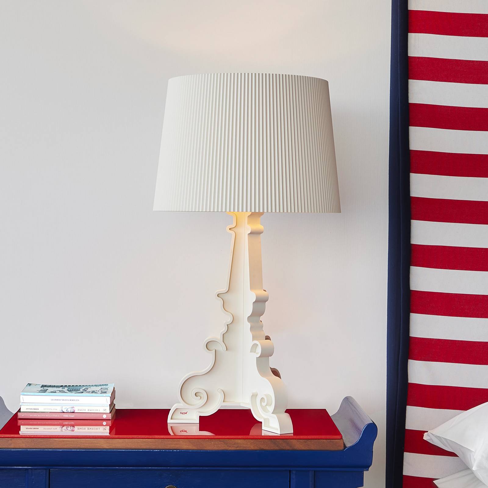 Kartell LED-Tischleuchte Bourgie Mat, weiß, Höhe 78 cm von Kartell