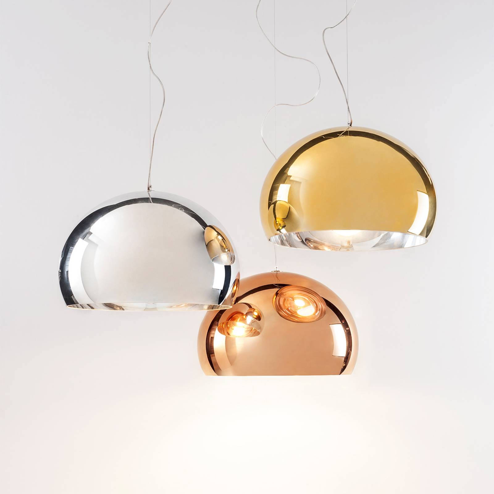 Kartell FL/Y - LED-Pendellampe, gold glänzend von Kartell