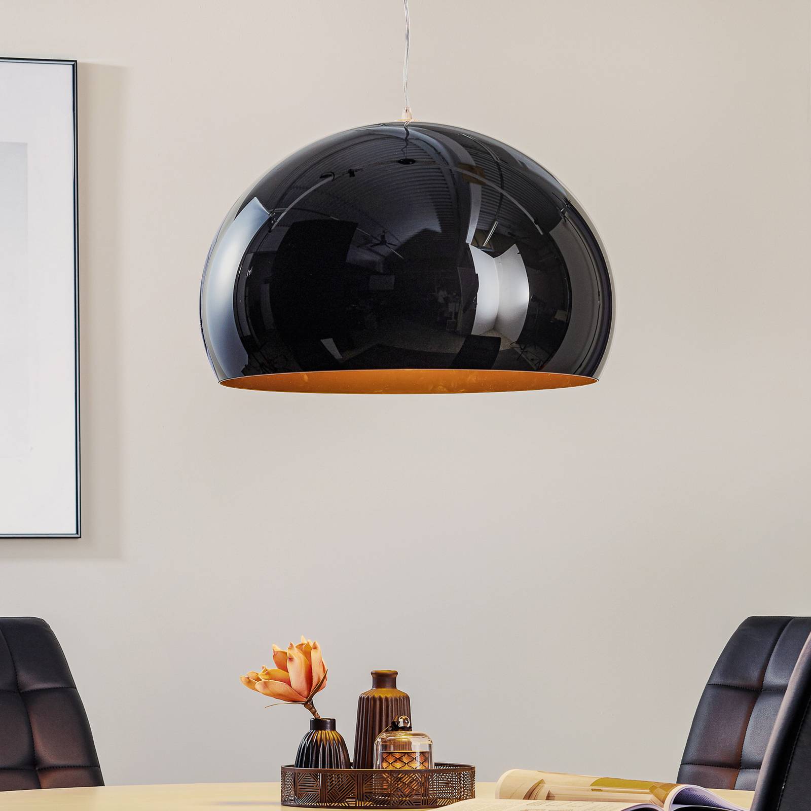 Kartell FL/Y - LED-Pendellampe, schwarz glänzend von Kartell