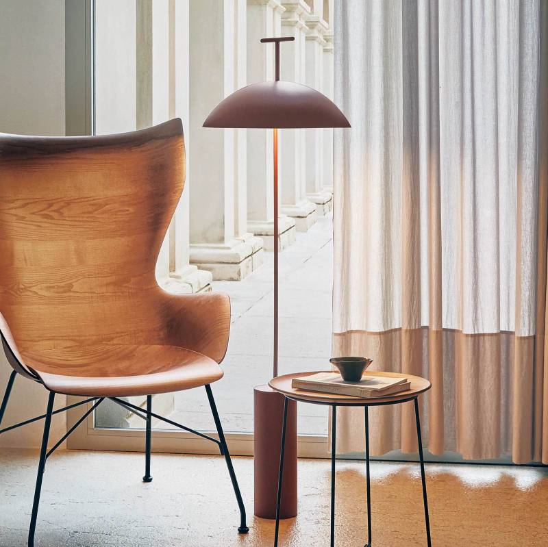 Kartell LED-Stehleuchte Geen-A, rot, Höhe 132 cm, Stahl von Kartell