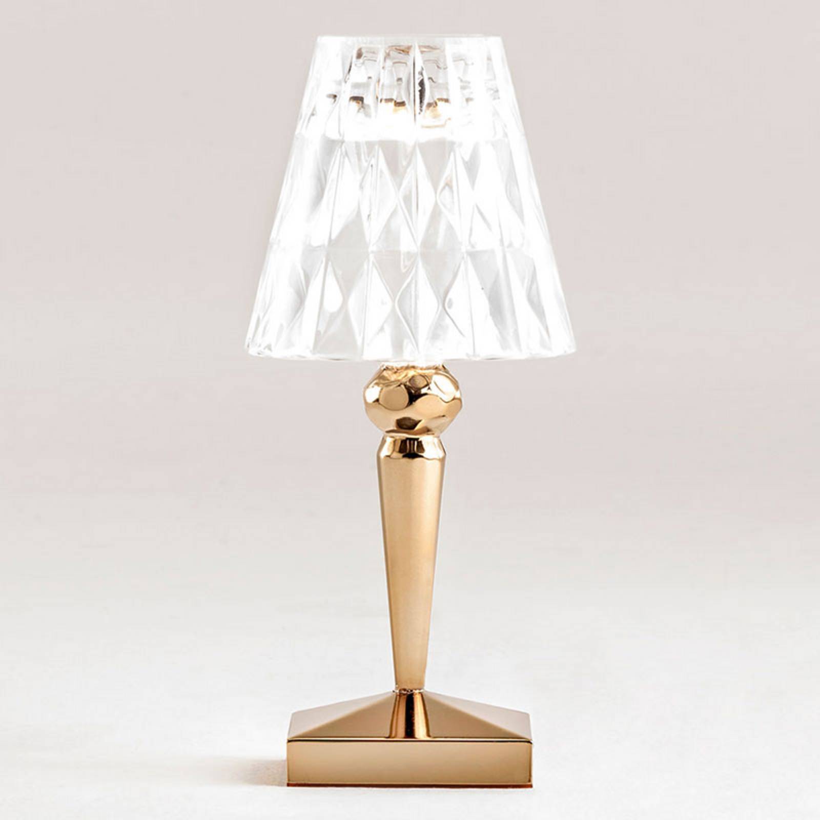 Kartell LED-Akku-Tischlampe Battery, 30 cm, goldfarben, IP54 Kartell LED-Akku-Tischlampe Battery, 30 cm, goldfarben, IP54 von Kartell