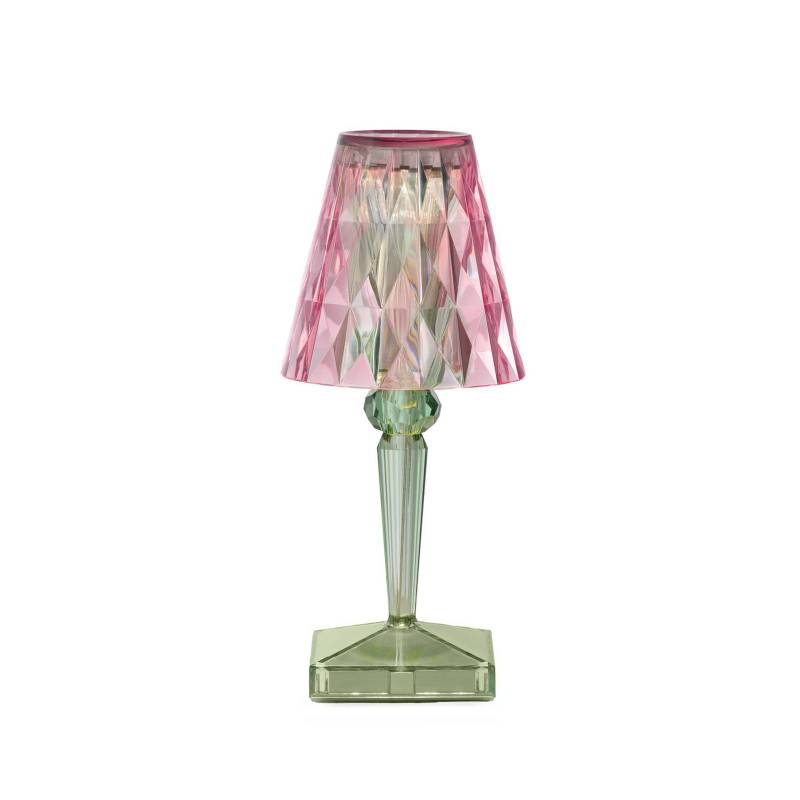 Kartell LED-Akku-Tischlampe Battery, 30 cm, pink/grün, IP54 von Kartell