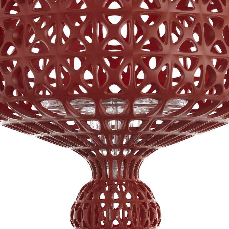 Kartell LED-Tischleuchte Mini Kabuki, dunkelrot, Höhe 70 cm von Kartell