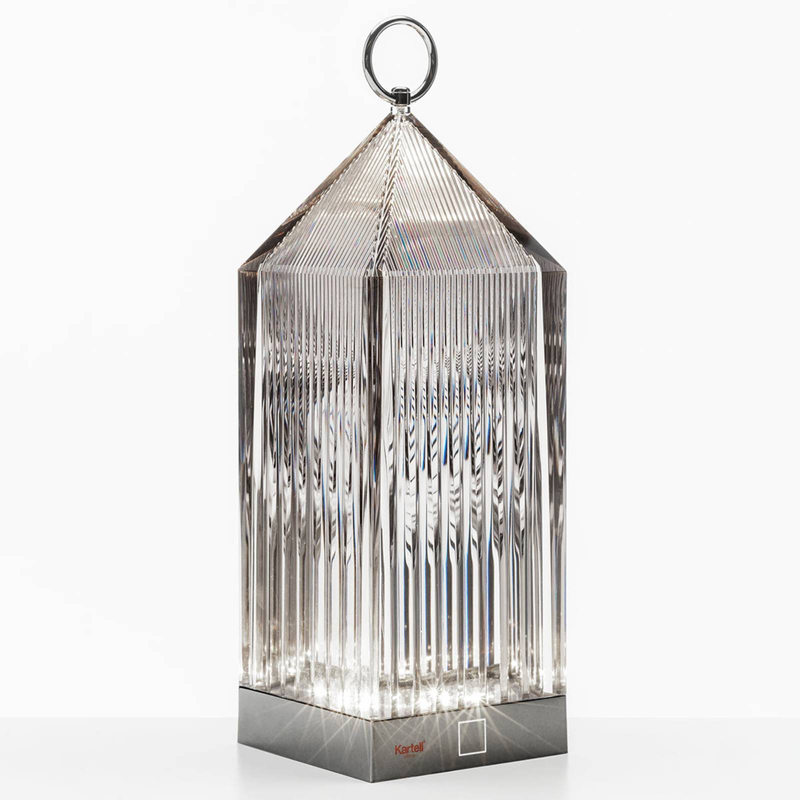 Kartell Lantern LED-Tischleuchte, rauchgrau IP54 von Kartell