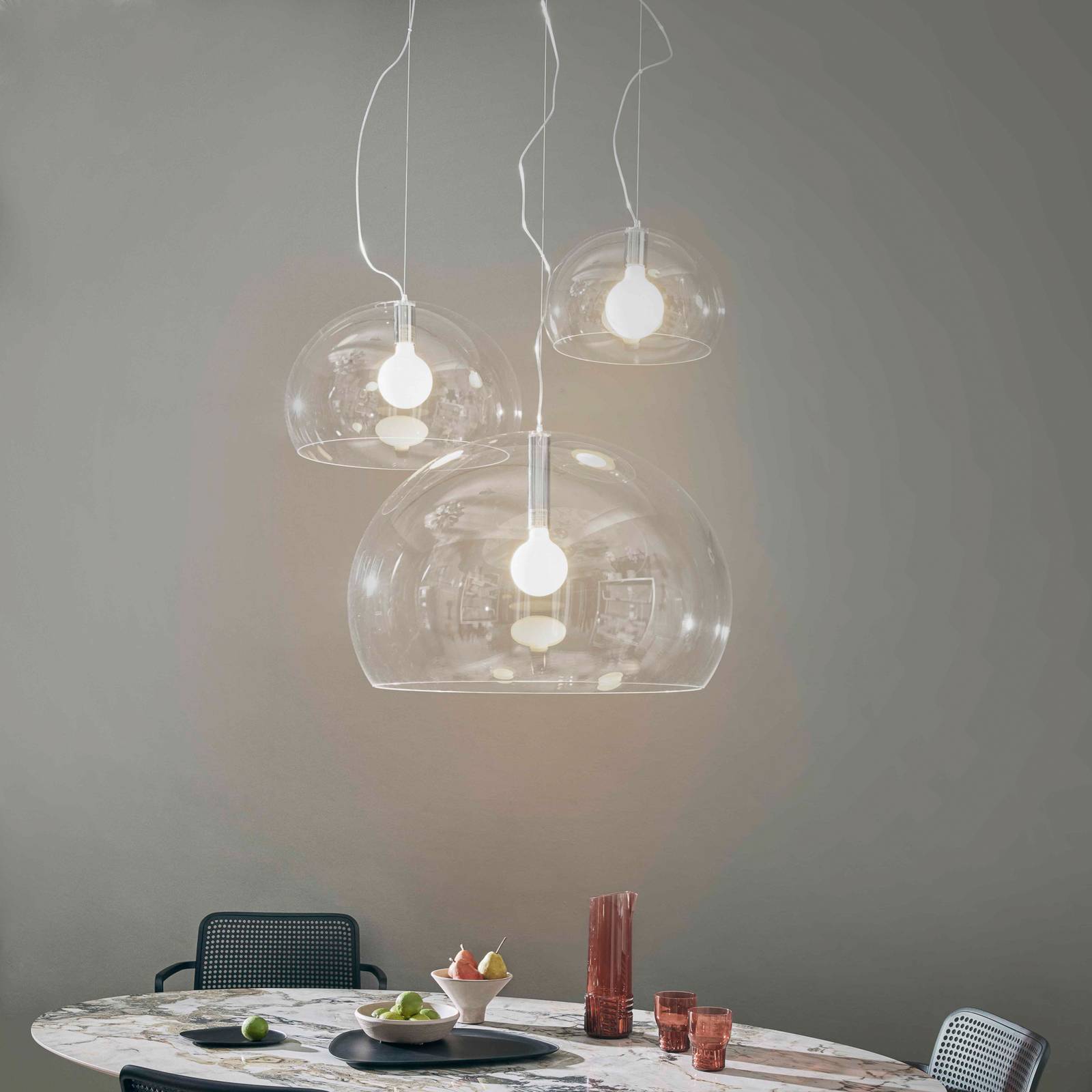 Kartell Small FL/Y LED-Hängeleuchte transparent von Kartell