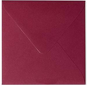 100 / Quadratische/Briefumschläge/Farbe/Bordeaux / 14 x 14 cm 140 x 140 mm feuchtklebend Umschläge von Karten24Plus