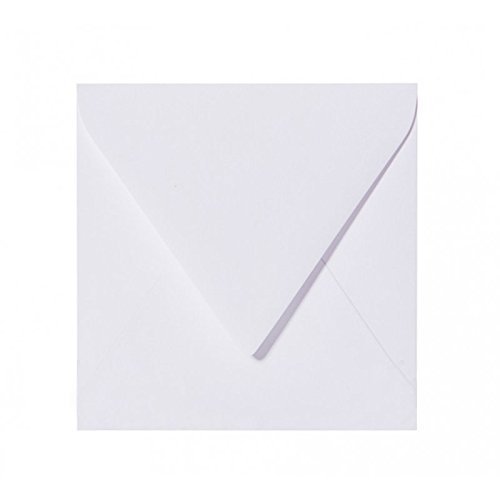 100 Quadratische Briefumschläge Farbe Weiß 11 x 11 cm 110 x 110 mm feuchtklebend Umschläge von Karten24plus