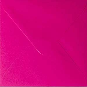 25 / Quadratische/Briefumschläge/Farbe/Pink / 15,5 x 15,5 cm 155 x 155 mm feuchtklebend Umschläge von Karten24Plus