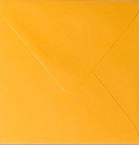 25 / Quadratische/Briefumschläge/feuchtklebend/Farbe/Orange / 11 x 11 cm 110 x 110 mm/Umschläge von Karten24Plus