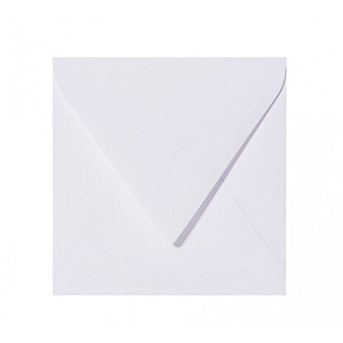 25 Quadratische Briefumschläge Farbe Weiß 14 x 14cm 140 x 140 mm feuchtklebend Umschläge von Karten24Plus
