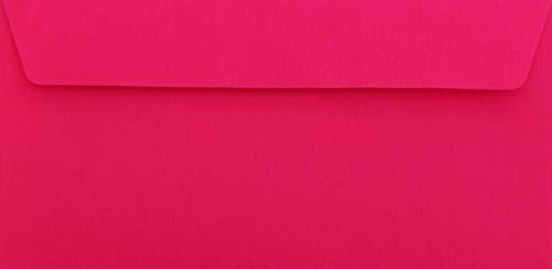 50 / Briefumschläge/Pink/Din lang / 11 x 22 cm/mit Haftstreifen/Grammatur 120 g/m² von Karten24Plus